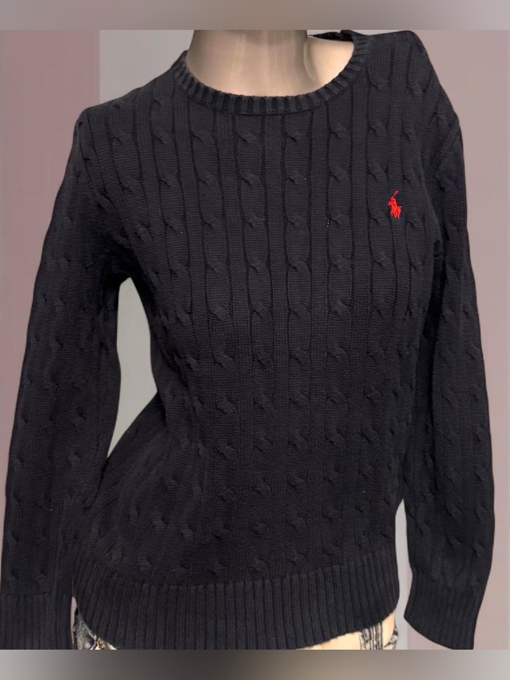 Polo Ralph Lauren Navy Cable Knit Sweater